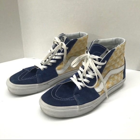 Vans Other - Vans Mens Sk8-Hi BMX True Blue Yellow‎ Checkerboard